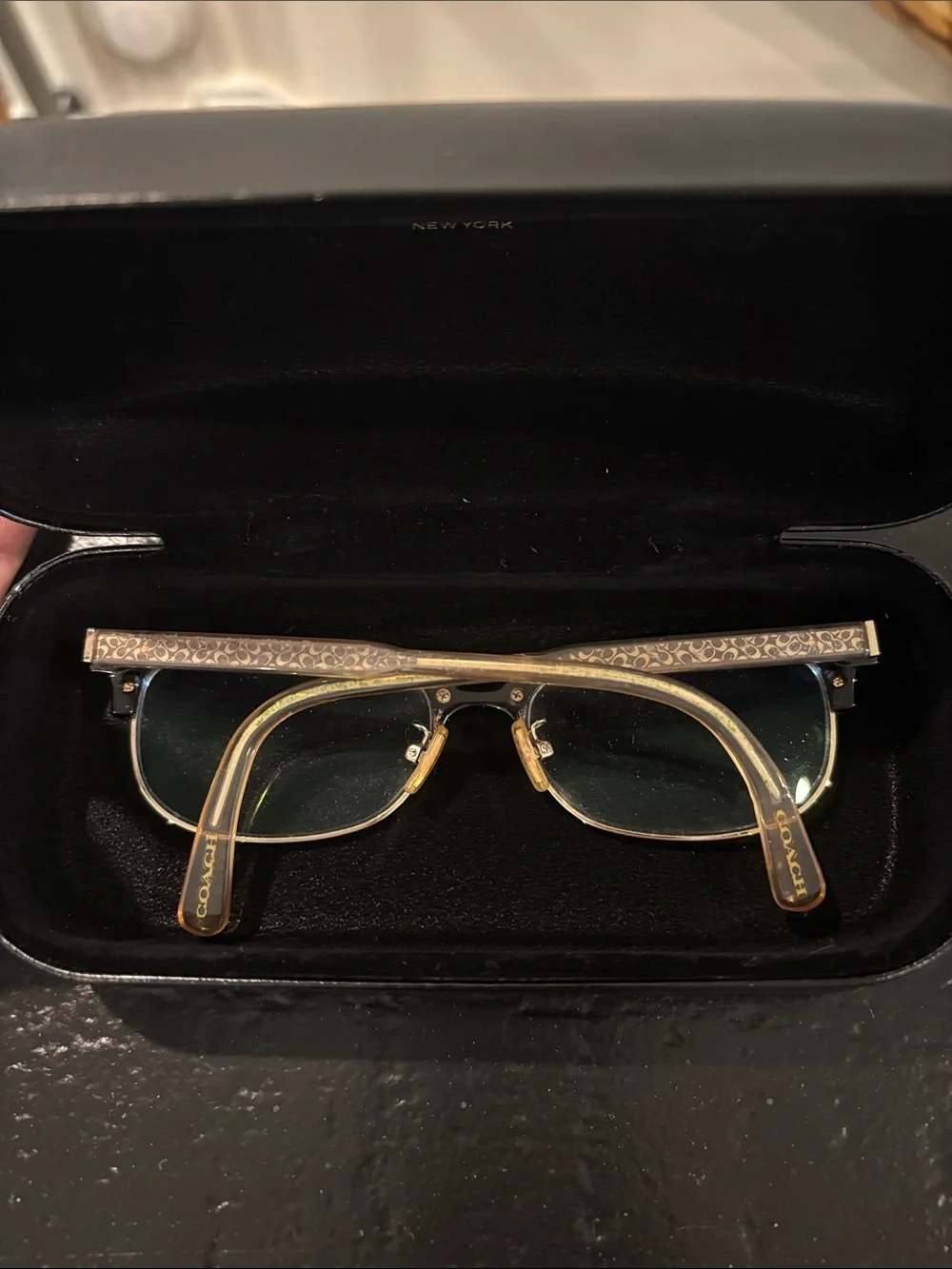 Coach Clear Front with Tortoise Temple Women's Eyeglasses